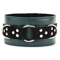 Изумрудный широкий ошейник с замшевыми вставками БДСМ арсенал Ladys Arsenal 67029ars