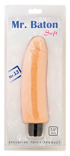 Телесный вибратор-реалистий ToyFa Mr.Baton Soft №13 871013 (19 см)
