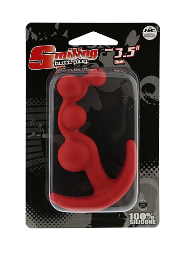 Красная анальная втулка замысловатой формы NMC 111595 (8,9 см)