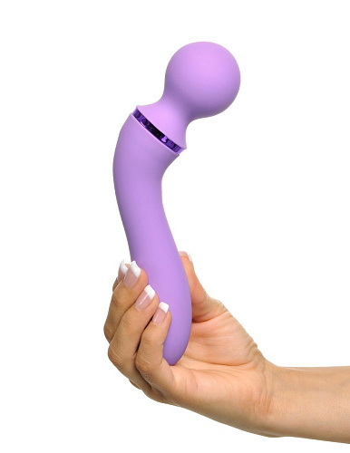 Фиолетовый двусторонний вибростимулятор Pipedream Duo Wand Massage-Her PD4940-12 (19,6 см)