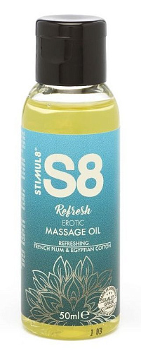 Массажное масло с ароматом сливы и хлопка Stimul8 Massage Oil Refresh STR97426 (50 мл)