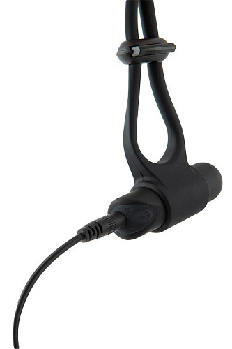 Чёрное вибролассо на пенис Dream Toys ADJUSTABLE COCKRING 21696