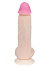 Телесный фаллоимитатор на присоске из реалистичного материала неоскин LOVETOY (А-Полимер) 812300 (19 см)