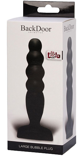 Чёрный анальный стимулятор Lola toys Large Bubble Plug 511518lola (14,5 см)