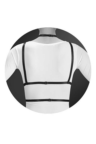 Чёрная упряжь на грудь Bijoux Pour Toi Laura 606902