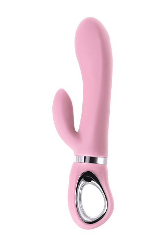 Нежно-розовый вибратор с клиторальным стимулятором JOS JOLY LIMITED EDITION 783024 (19,6 см)