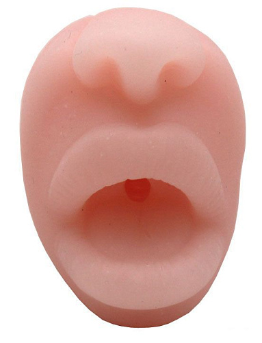 Мастурбатор-ротик с вибрацией из ультраскин телесного цвета Eroticon 30201