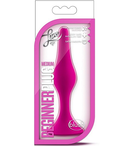Розовая анальная пробка Blush Novelties Beginner Plug Medium BL-12620 (10,8 см)