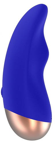 Синий вибратор для клиторальной стимуляции Shots Media BV Chic ELE008BLU