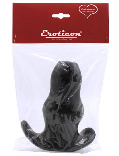 Чёрная анальная пробка с тоннелем Eroticon 31049 (15 см)