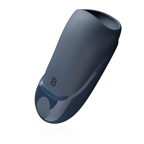 Серый мастурбатор EDC Wholesale Vibrating Blowjob Simulator BON034