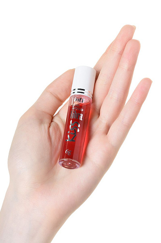 Блеск для губ с эффектом вибрации и клубничным ароматом INTT Gloss Vibe Strawberry G02