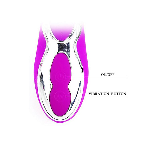 Лиловый силиконовый вибратор с функцией реакции на прикосновения Baile Wonder BI-014140-1 (23,5 см)
