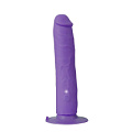 Фиолетовый вибратор-реалистик на присоске Dream Toys PURRFECT SILICONE ONE TOUCH 21259 (20,5 см)