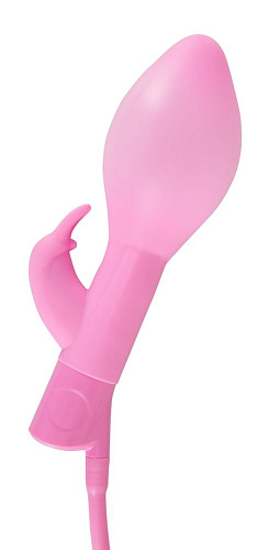 Розовый вибратор с функцией расширения Orion Rosy Bunny 0584010 (20 см)