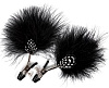 Зажимы на соски с украшением из чёрных перышек Blush Novelties FEATHER NIPPLE CLAMPS 520118