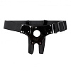 Чёрные универсальные лаковые трусики для страпона БДСМ арсенал 52009ars