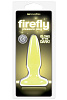 Жёлтая анальная пробка, светящаяся в темноте NS Novelties Firefly Pleasure Plug Mini NSN-0475-18 (8,1 см)