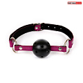 Фиолетово-чёрный кляп-шарик Bior toys Ball Gag MLF-90082-5