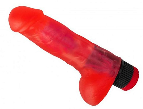 Красный гелевый вибратор Сумерки богов №5 312-05 BX DD (16 см)