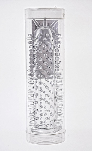 Прозрачная насадка на фаллос с закрытой головкой и усиками Sextoy 2011 00157B-4