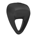 Эрекционное кольцо чёрного цвета OVO B9 BLACK
