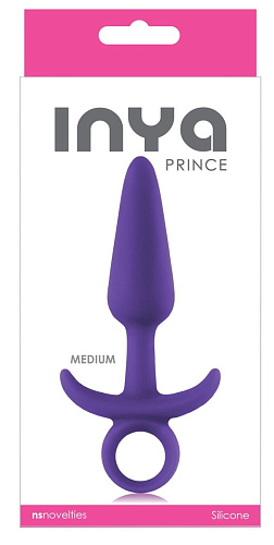 Фиолетовая анальная пробка с держателем NS Novelties INYA Prince Medium NSN-0551-45 (13 см)