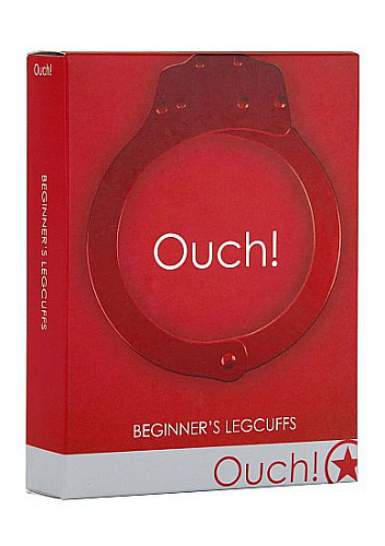 Металлические красные оковы Shots Media BV Pleasure Legcuffs OU006RED