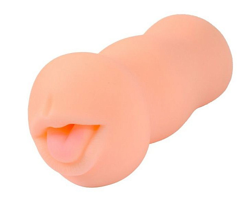 Мастурбатор-ротик телесного цвета с реалистичной внутренней текстурой Xise XS-MA60061