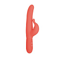 Оранжевый водонепроницаемый силиконовый вибратор California Exotic Novelties Posh 10-Function Silicone Teasing Tickler SE-4540-35-3 (20 см)