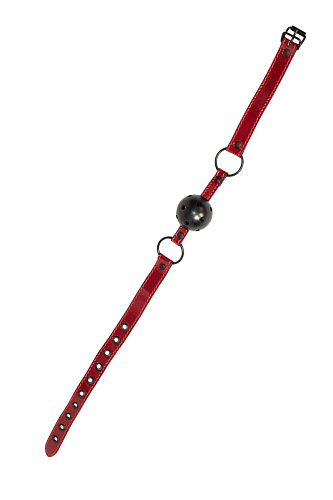 Чёрно-красный кляп-шарик Lola toys Love Bite 1153-01lola