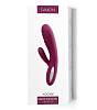 Фиолетовый вибратор с нагреваемой головкой Svakom Adonis SLDV-03-VLT (20 см)