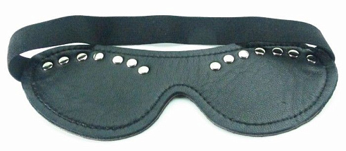 Чёрная маска с декором БДСМ арсенал 58005