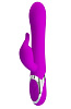 Лиловый вибратор с функцией расширения Baile Neil BW-072002 (23,7 см)