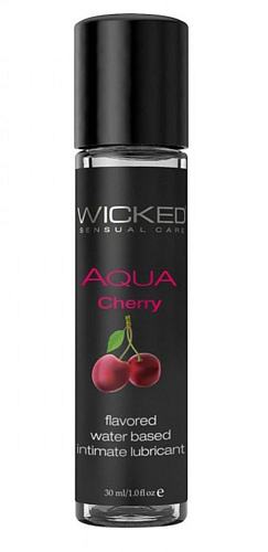 Лубрикант на водной основе с ароматом вишни Wicked AQUA Cherry 90431 (30 мл)
