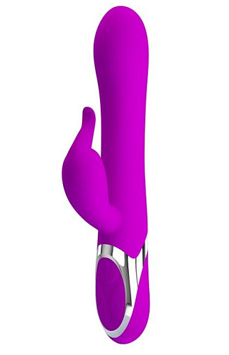 Лиловый вибратор с функцией расширения Baile Neil BW-072002 (23,7 см)