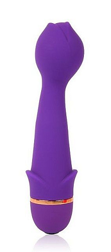 Фиолетовый силиконовый вибратор в виде бутончика Bior toys Cosmo CSM-23110 (13 см)