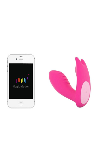 Розовый вагинально-клиторальный стимулятор Magic Motion EIDOLON 861128