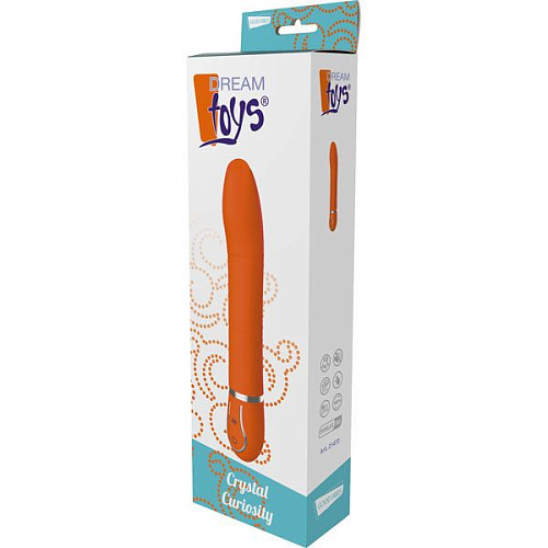 Оранжевый вибратор Dream Toys CRYSTAL CURIOSITY 21472 (22 см)