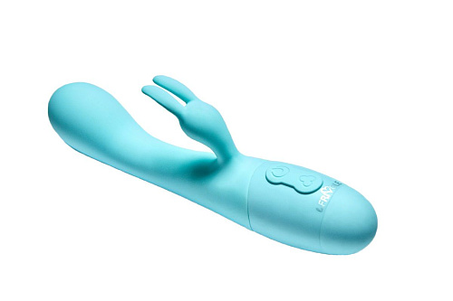 Голубой вибратор с клиторальным отростком Le Frivole Naya 05501 (18,3 см)