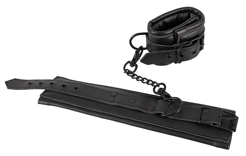 Чёрные наручи с мягкими манжетами из искусственной кожи Orion 2492555 1001