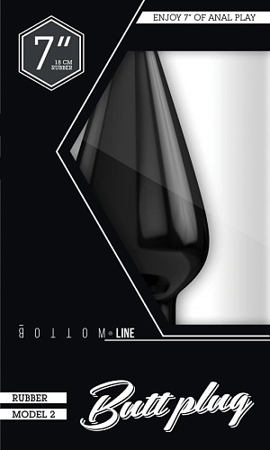 Чёрный анальный стимулятор Shots Media BV Bottom Line 7 Model 2 BTM008BLK (18 см)