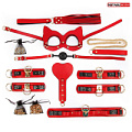 Большой эротический набор БДСМ в красном исполнении Bior toys NTB-80654