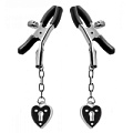 Зажимы на соски с подвесками-замками XR Brands Charmed Heart Padlock Nipple Clamps AE503