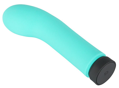 Бирюзовый мини-вибратор с загнутой головкой Orion Power Vibe Curvy 05909320000 (12 см)