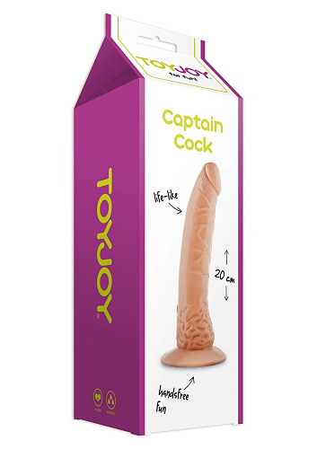 Телесный фаллоимитатор на присоске Toy Joy Captain cock 3006009870