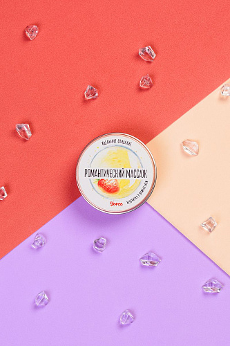 Массажная свеча с ароматом клубники и шампанского ToyFa «Романтический массаж» 722006