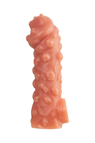 Телесная насадка на фаллос с крупными бугорками KOKOS EXTREME SLEEVE RES.003-L (17,6 см)