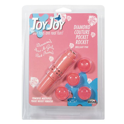 Розовая виброракета Toy Joy DIAMOND POCKET ROCKET 3006009488 (10 см)