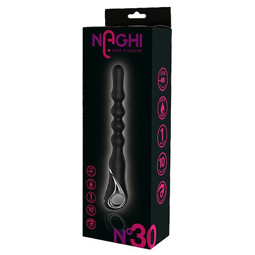 Чёрный анальный вибратор Tonga NAGHI NO.30 530030 (26 см)